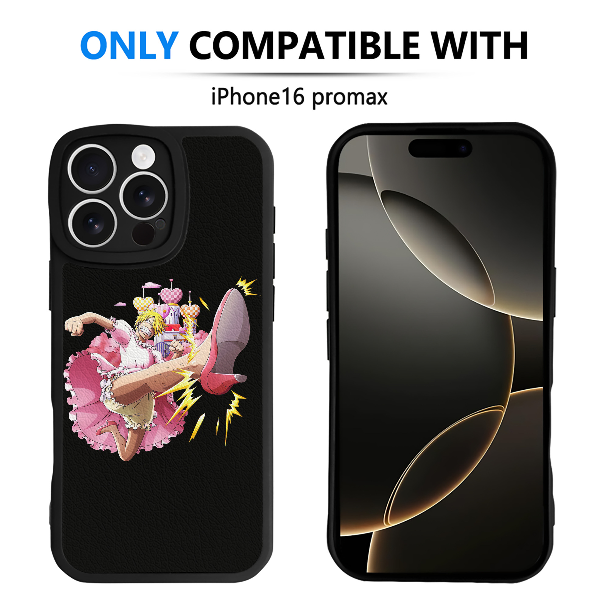 （画像用） ワンピース サンジ ONE PIECE Sanji 【iPhone 16シリーズ対応】シリコンスマホケース（レザー調） 材質：シリコン